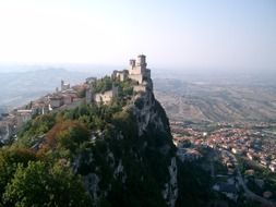 Mountain in san marino in italy