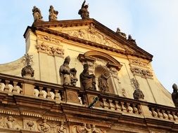 facade of the cathedral in prague