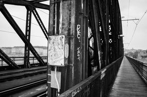 city railway bridge in Prague