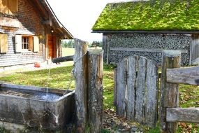 old house with water supply system