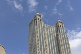 exterior of high-rise office building, perspective