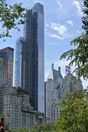 central park with skyscraper in new york