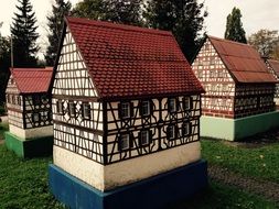 mini old houses in village