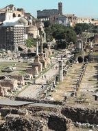 Historical foro romano in Italy