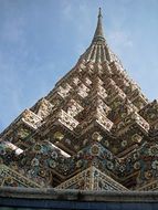 temple with a sharp roof in thailand