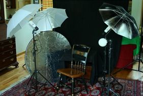 Amateur photo studio in the house