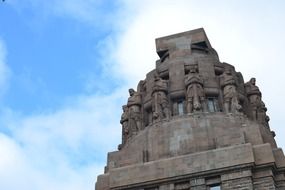 large monument with sculptures in leipzig