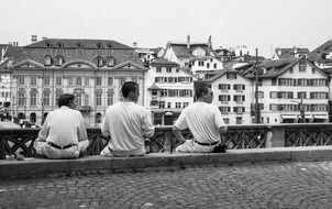 men waiting
