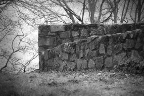 wall stones square natural stones white black foto