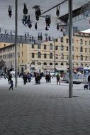 mirrored roof on the square in marseille