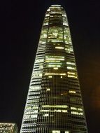 Tower of International Financial Center at night, Hong Kong