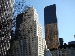 glass on the facade of a skyscraper