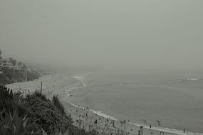 grey photo of sand beach