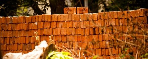 bricks wall in India