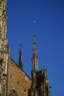 Side view of the ulm cathedral against the background of the clear sky