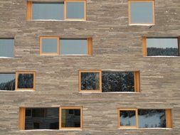facade of the house with double glazing windows