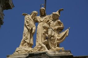 religious statues at the basilica in buenos aires