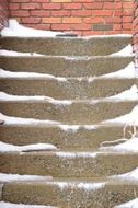 snow on the stairs
