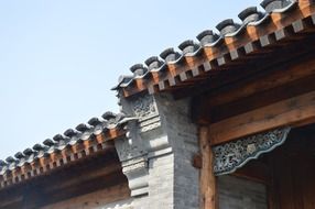 wadang, eaves tile traditional roof, china