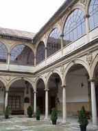 extraordinarily beautiful university patio