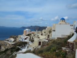 white buildings in Santorini