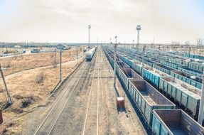 wagons on the railway kazakhstan