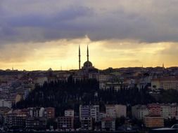 Istanbul at the sunset