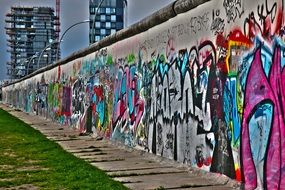 painted berlin wall monument
