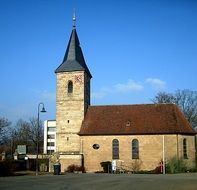 St. Wolfgang Kirche, old catholic church, germany, hausen
