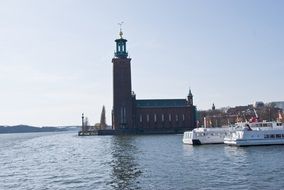 stockholm town hall with bell tower