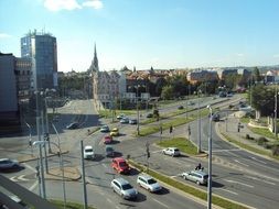 panorama of the city center in the Czech Republic