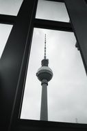 view of the TV tower through the window