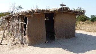 hut church in africa view