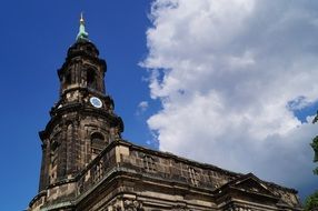 historically cross church in old town