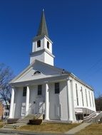 white baptist church, usa, massachusetts, grafton