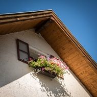 gable house with flowers