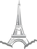 Drawing of eiffel tower paris