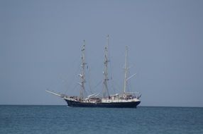 three-masted sailboat in the Mediterranean