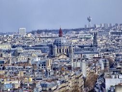 incredible view of paris from a bird's eye view