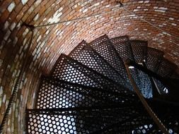 Steps in a brick building