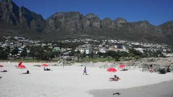 town near the beach in africa