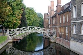 Wooden bridge over a river