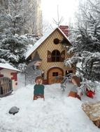 house of fairy tales in the snow