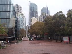 square in big city, australia, sydney