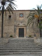 church portal in Algaida, Spain