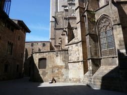 architecture of the historical Barcelona Cathedral