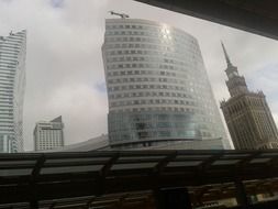Warsaw's architecture is reflected in the glass