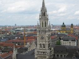 Steeple on the church in Munich