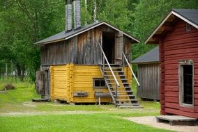 Colorful buildings in the Finland