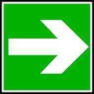 arrow right as a sign